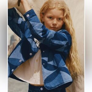 Zara Kids X Sea NYC Geometric Denim Jacket 11-12 years girls or xs women’s
